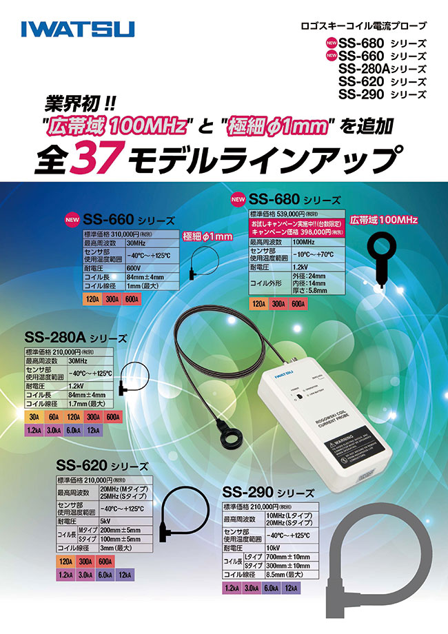 ロゴスキーコイル電流プローブ SS-290シリーズ | 岩崎通信機 | MISUMI 