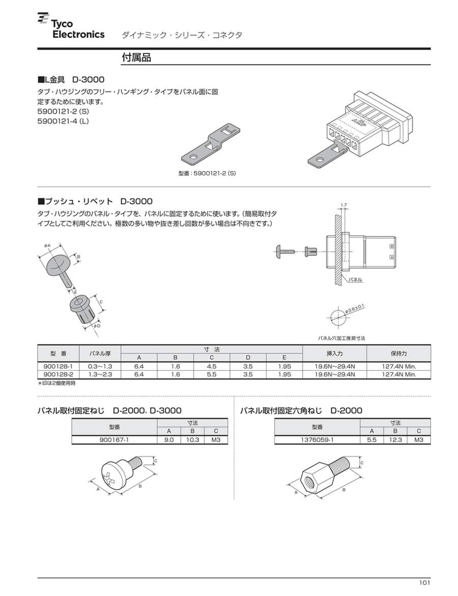 ゆみページ ダイナミック・シリーズ・コネクタ Catalog124986 Revised 04-10