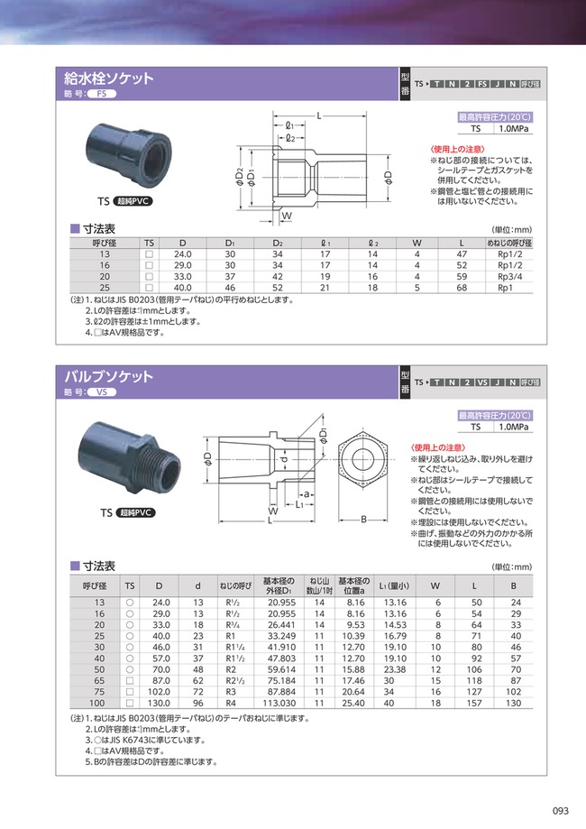 超純継手 給水栓ソケット U-PVC製（禁油処理） | 旭有機材 | MISUMI-VONA【ミスミ】