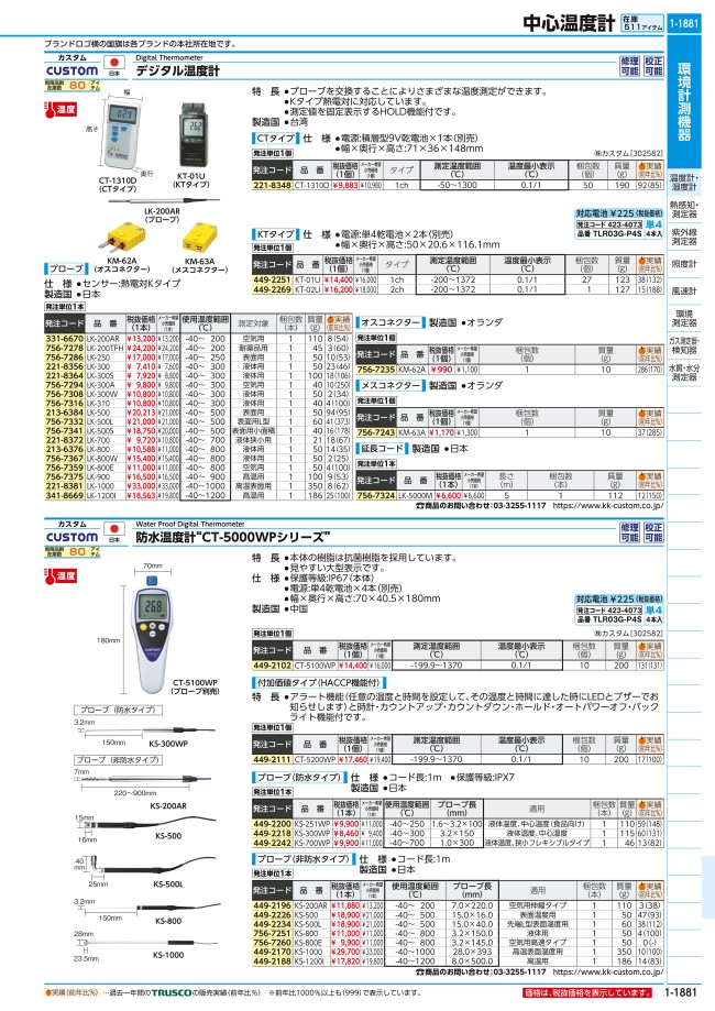 温度計 Kタイプ | カスタム | MISUMI-VONA【ミスミ】