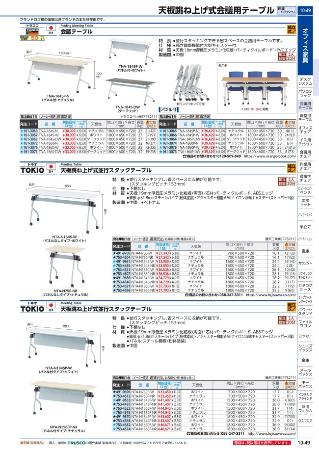 藤沢工業 天板跳ね上げ式並行スタックテーブル | 藤沢工業 | MISUMI-VONAミスミ