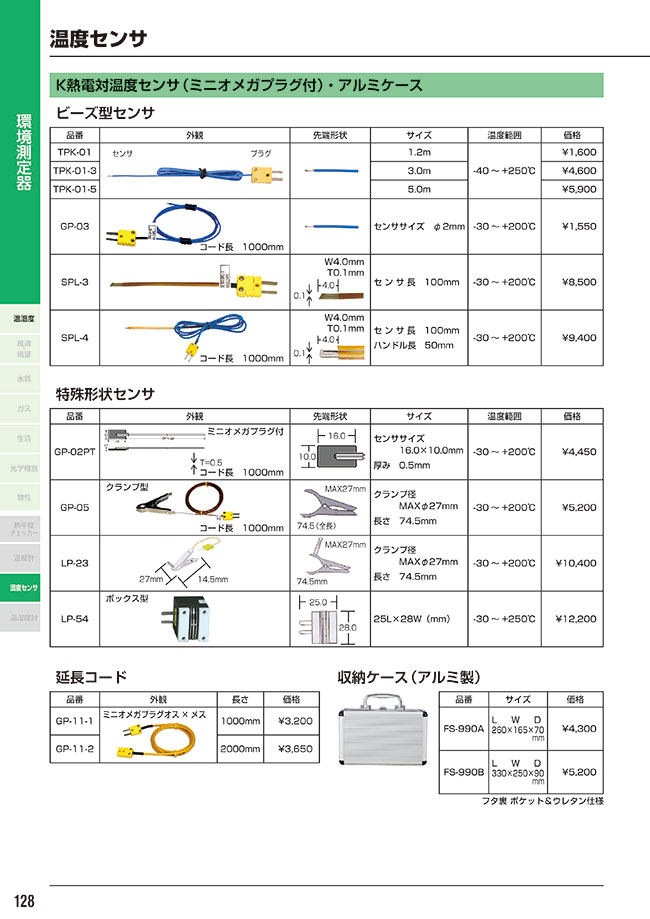 K熱電対温度センサ特殊形状 | FUSO | MISUMI-VONA【ミスミ】
