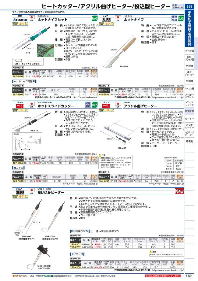 グット 替こて先HE-110用 | ｇｏｏｔ(太洋電機産業) | MISUMI-VONA【ミスミ】