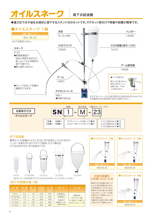 扶桑 オイルスネーク SN1-M-13 (1軸 マグネット K-13付) SN1-M-13 - 3