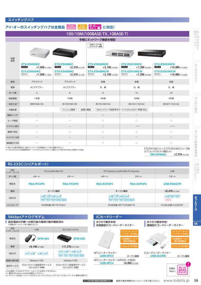 RS-232C拡張インターフェイスボード RSA-EXP2シリーズ | アイ・オー・データ機器 | MISUMI(ミスミ)