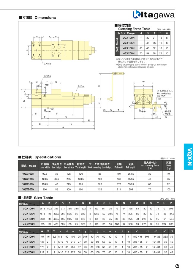 VQX200N | 北川鉄工所 MCパワーバイス | 北川鉄工所 | ミスミ | 837-8025