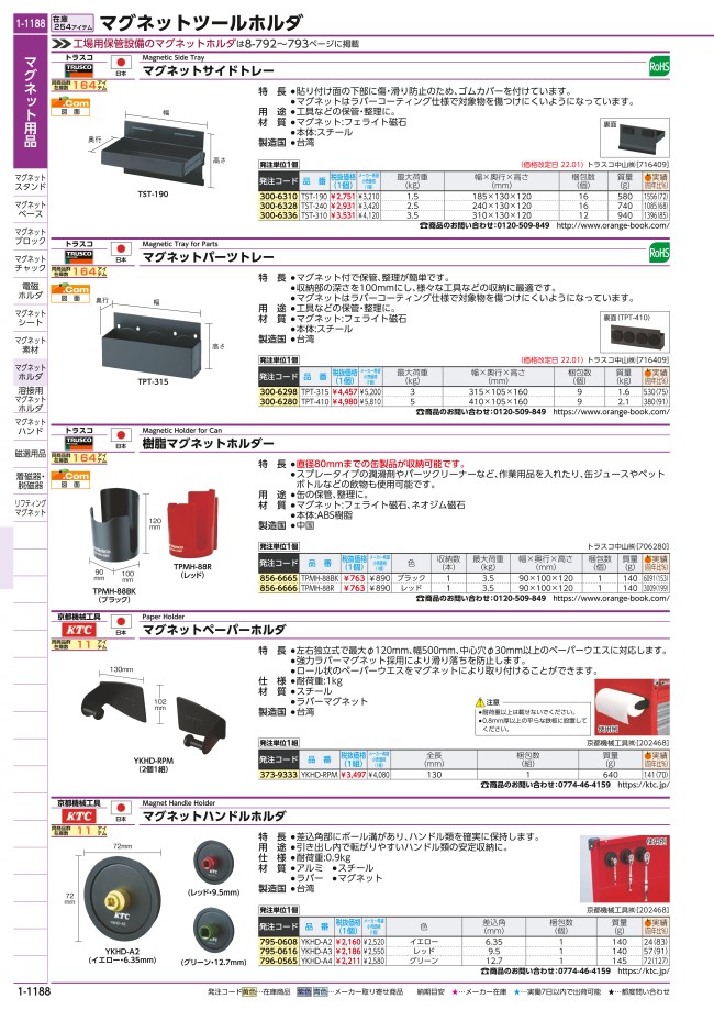 9.5sq.マグネットハンドルホルダー | ＫＴＣ（京都機械工具） | MISUMI-VONA【ミスミ】