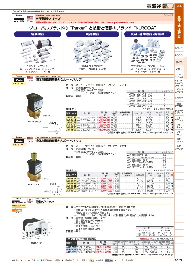 超歓迎された クロダ 流体制御用直動形３ポートバルブ 1台 WV131S222LV