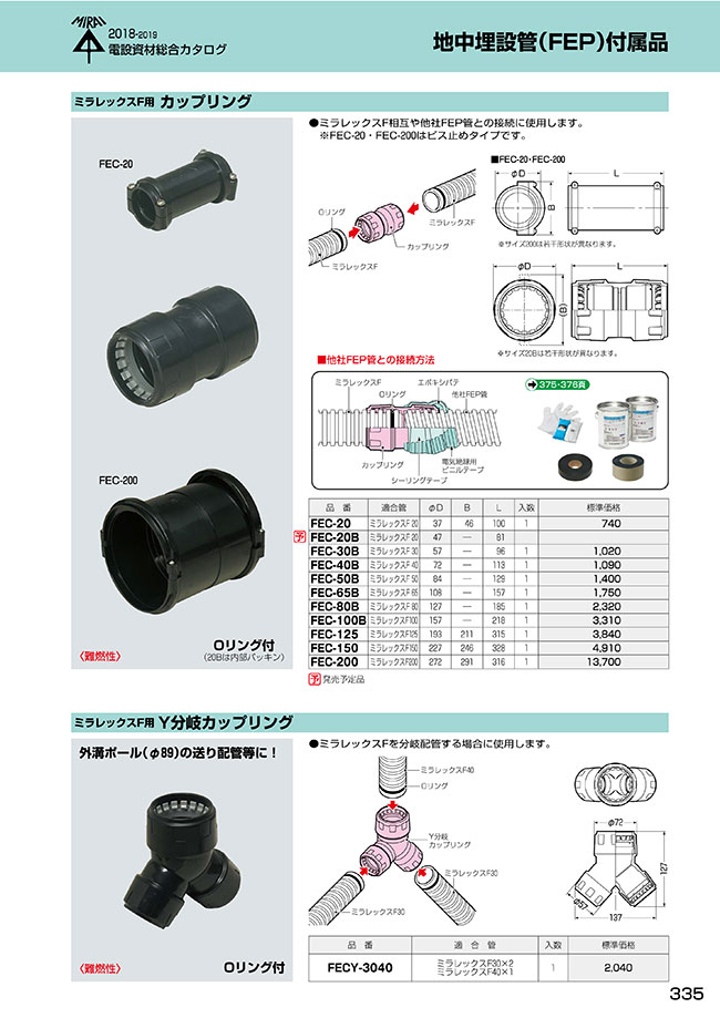 FEC-100B | ミラレックスF用 カップリング | 未来工業 | MISUMI-VONA 