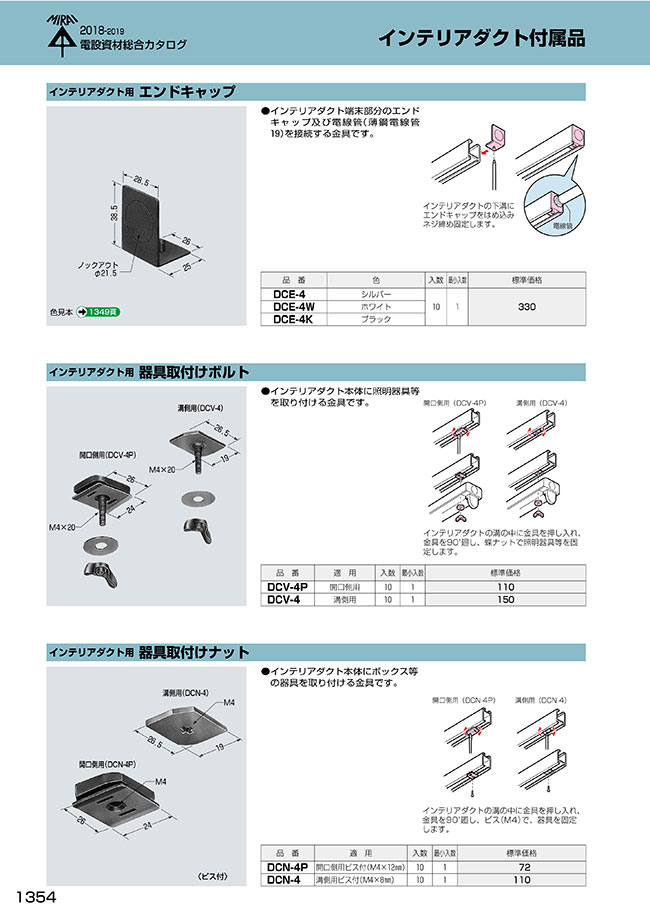 インテリアダクト用 器具取付けボルト | 未来工業 | MISUMI-VONA【ミスミ】