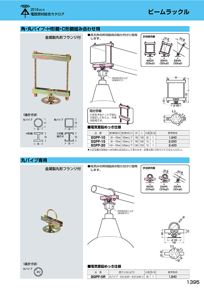 SGPA-15-3 | 角・丸パイプ・H形鋼・C形鋼組み合わせ用 | 未来工業 | MISUMI(ミスミ)