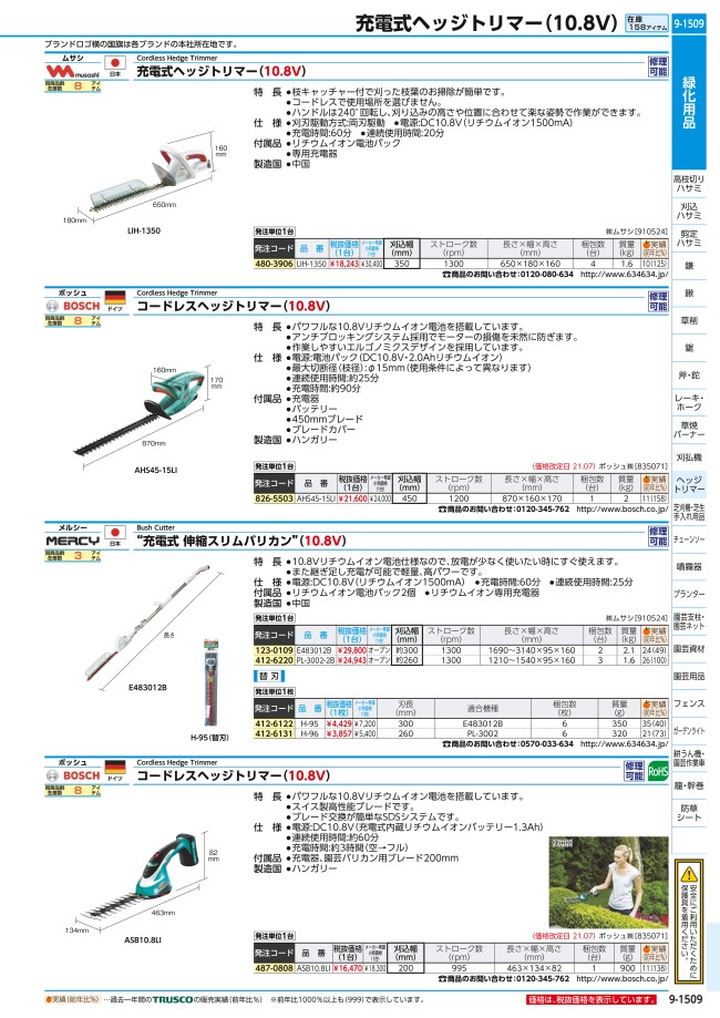 11884円 初売り ムサシ メルシー 伸縮式 ガーデントリマー 1台 E48230
