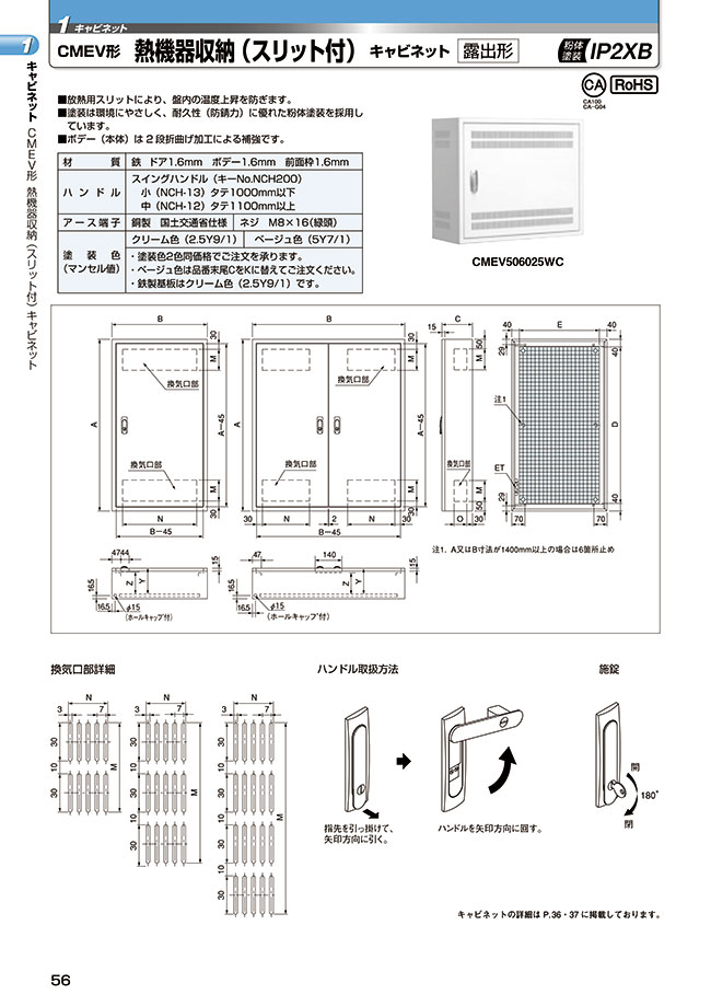 熱機器収納（スリット付）キャビネット | 内外電機 | MISUMI-VONA 