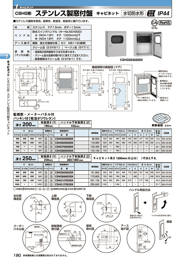 代引不可】【個人宅配送不可】河村（カワムラ） 盤用キャビネット BXU