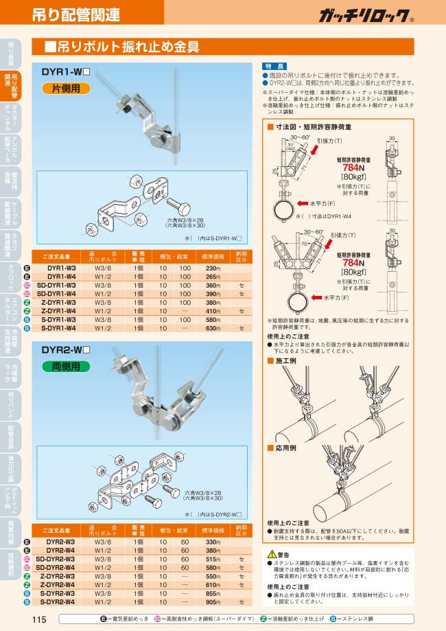 吊りボルト振れ止め金具 | ネグロス電工 | MISUMI-VONA【ミスミ】