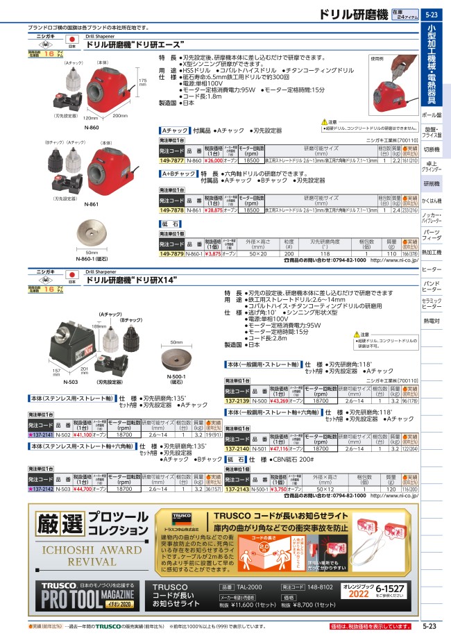 ニシガキ ドリ研X14ABチャック付 | ニシガキ工業 | ミスミ | 137-2140