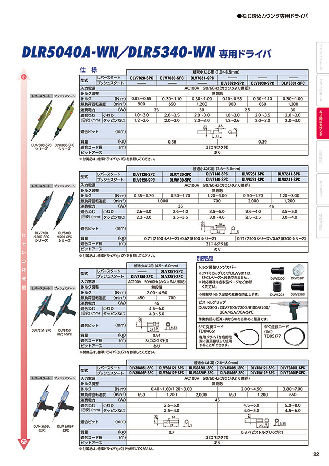 ねじ締めカウンタ用ドライバ（DLR5040A-WN/DLR5340-WN 専用） | 日東工器 | MISUMI(ミスミ)