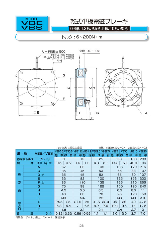 乾式単板電磁ブレーキ Vシリーズ | 小倉クラッチ | MISUMI-VONA【ミスミ】