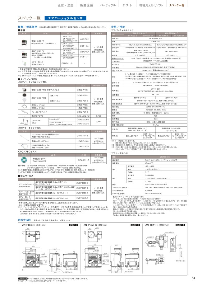 エアパーティクルセンサ ZN-PD-S オプション オムロン MISUMI(ミスミ)