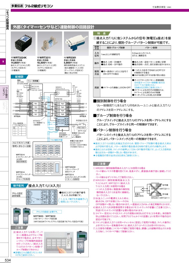 Panasonic パナソニック WRT4621K フル2線式リモコン状態表示用T/U 状態不一致時ON形 4出力用 光アドレス設定式 分電盤用 