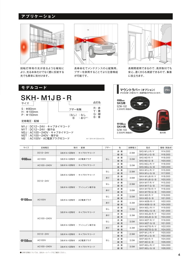 受賞店 パトライト SKS-M2J-B 回転灯 SKシリーズ 青