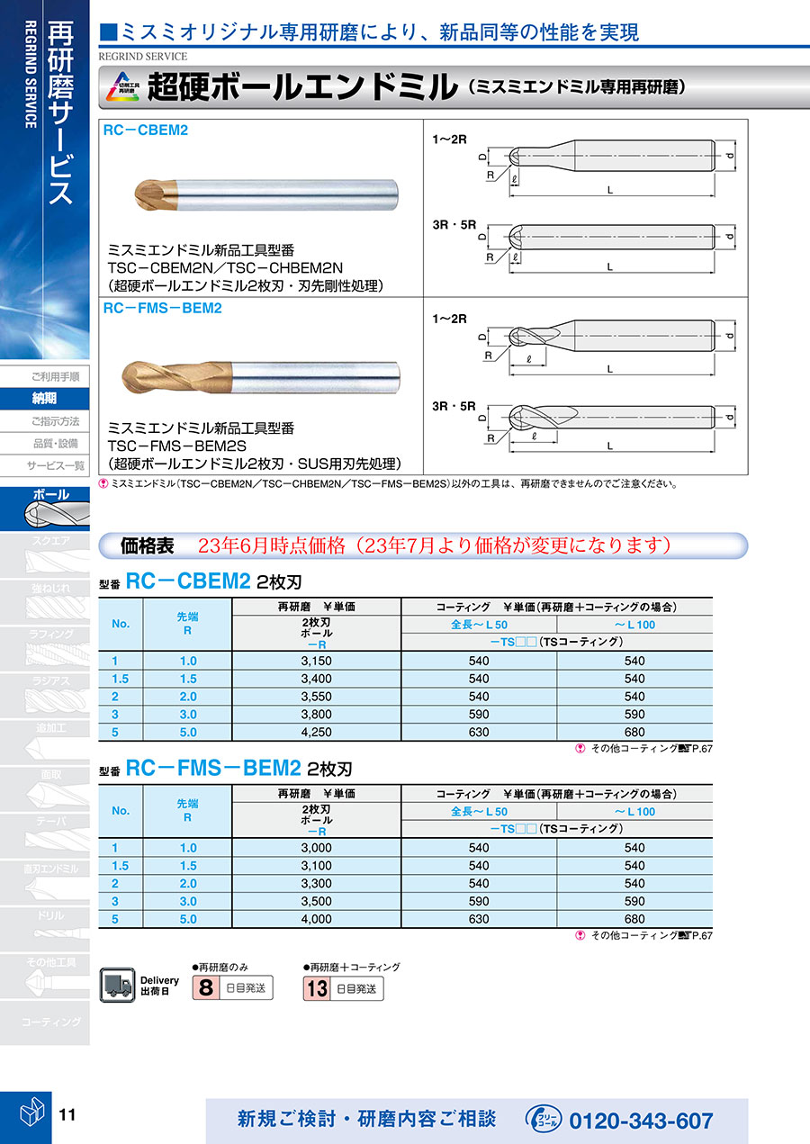 再研磨サービス｜MISUMI-VONA｜ミスミの総合Webカタログ