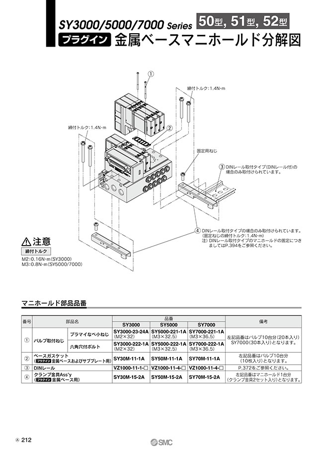Sy30m 14 9a1 5ポートソレノイドバルブ プラグイン Sy3000 5000 7000シリーズ オプションパーツ Smc Misumi Vona ミスミ