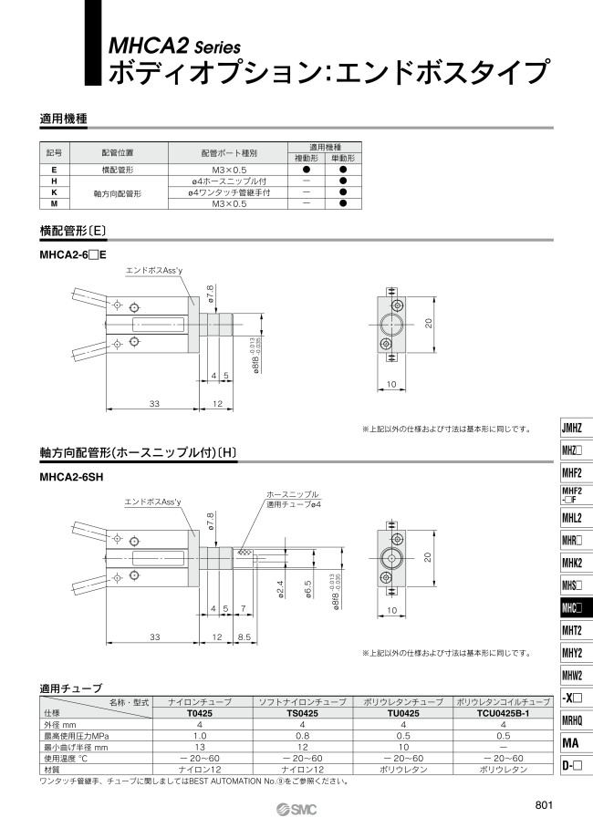 TCU0805B-1 | ポリウレタンコイルチューブ TCUシリーズ | SMC | MISUMI(ミスミ)