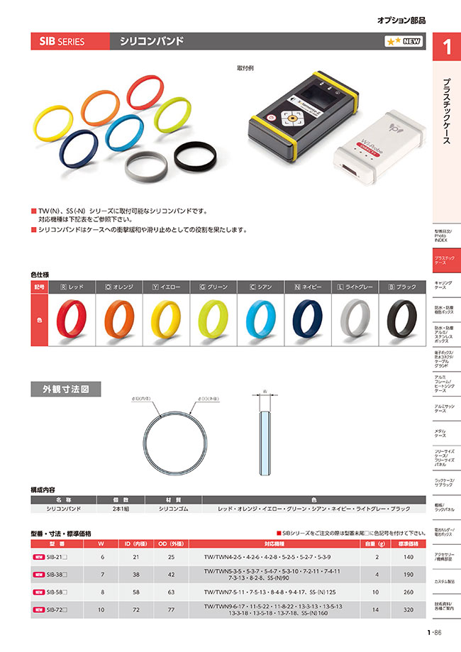 SIB-58O | シリコンバンド SIBシリーズ | タカチ電機工業 | MISUMI-VONA【ミスミ】