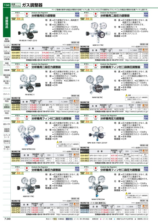 ２セット以上購入で、おまけ１本 分析機用二段圧力調整器 FR-1B